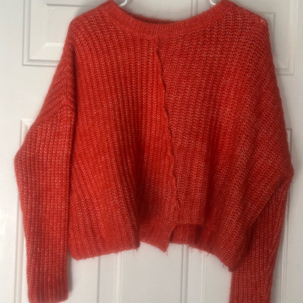 Cozy Orange Knit Sweater